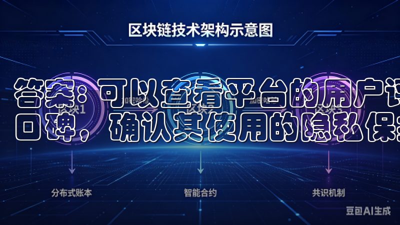 答案: 可以查看平台的用户评价、注册信息以及其在网络上的口碑，确认其使用的隐私保护措施和安全认证。