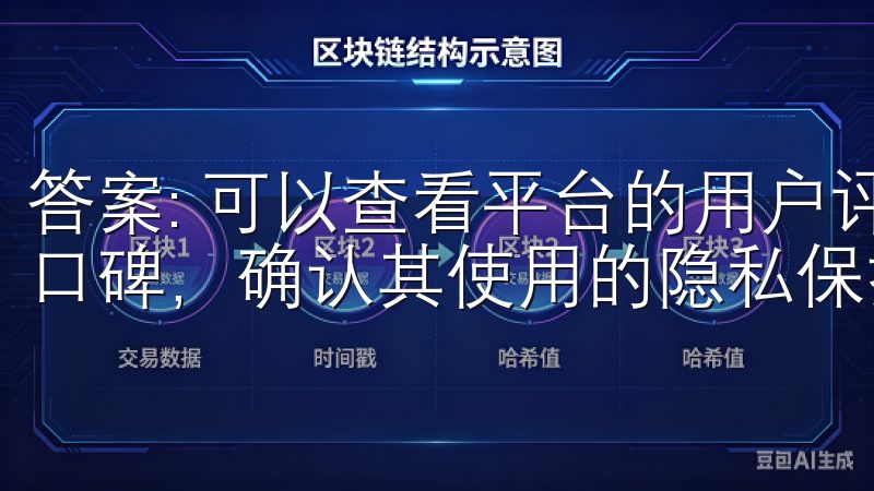 答案: 可以查看平台的用户评价、注册信息以及其在网络上的口碑，确认其使用的隐私保护措施和安全认证。