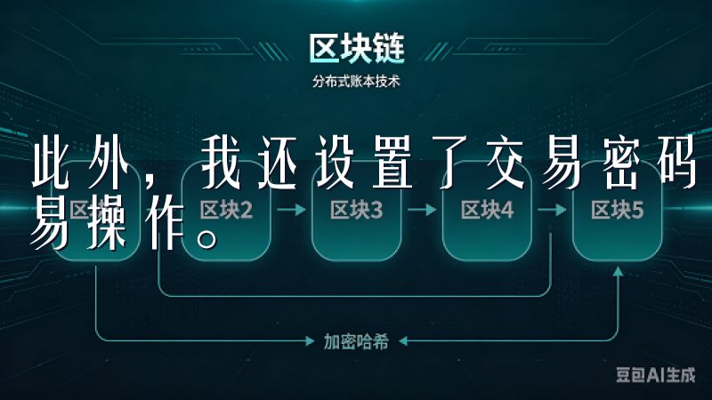 此外，我还设置了交易密码，只有在输入正确密码后才能进行交易操作。