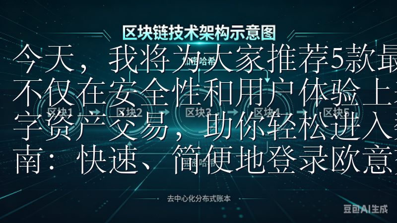 今天，我将为大家推荐5款最佳的币交易所APP，这些APP不仅在安全性和用户体验上表现出色，还能帮助你轻松地进行数字资产交易，助你轻松进入数字货币交易世界欧意交易所登录指南：快速、简便地登录欧意交易所，确保您的账户安全。