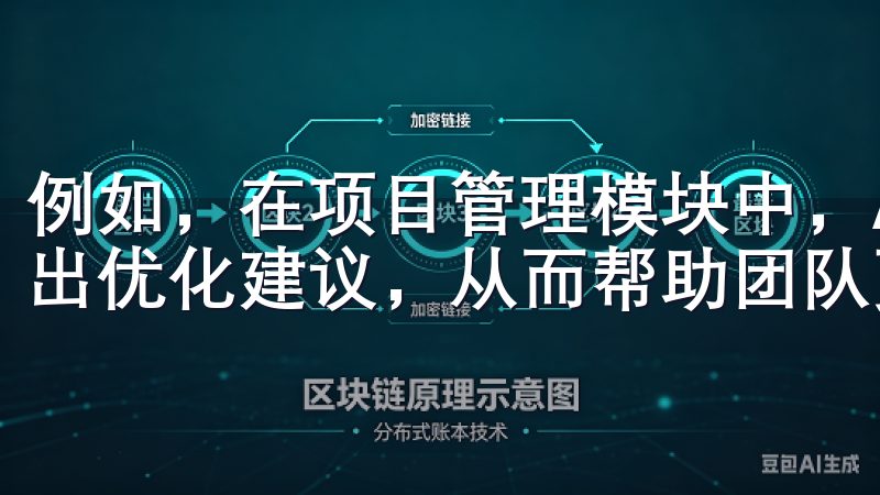 例如，在项目管理模块中，AI可以帮助用户预测工作进度，提出优化建议，从而帮助团队更高效地完成任务。