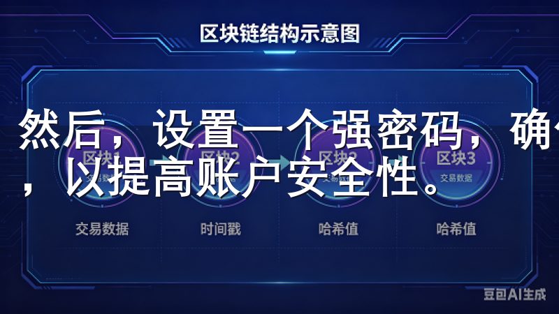 然后，设置一个强密码，确保密码包含字母、数字以及特殊字符，以提高账户安全性。