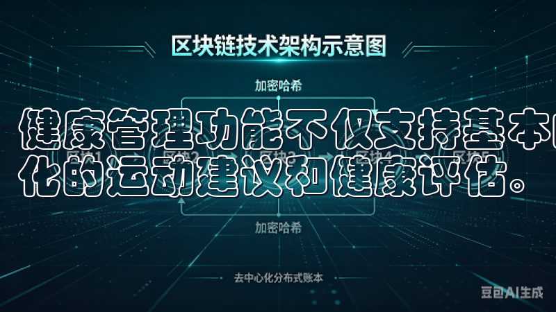 健康管理功能不仅支持基本的体重记录和饮食分析，还提供个性化的运动建议和健康评估。