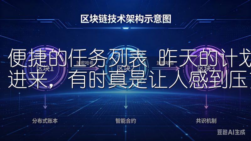 便捷的任务列表 昨天的计划没有实现，今天又有新的事情添加进来，有时真是让人感到压力倍增。