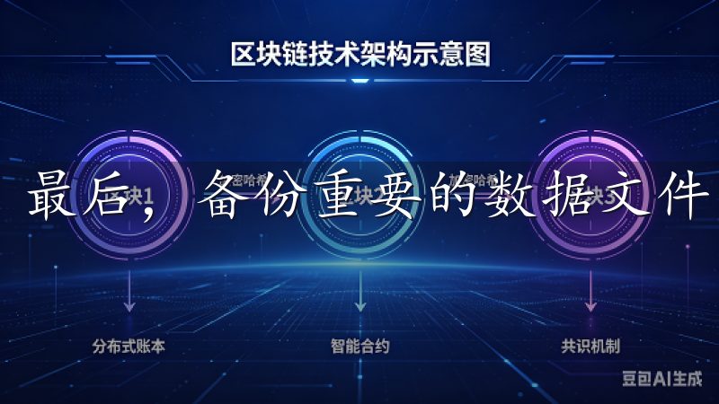 最后，备份重要的数据文件，以防万一。