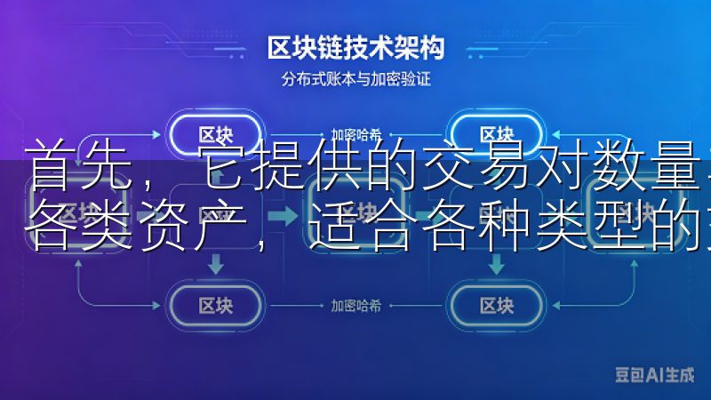 首先，它提供的交易对数量非常庞大，用户可以在平台上交易到各类资产，适合各种类型的交易者。