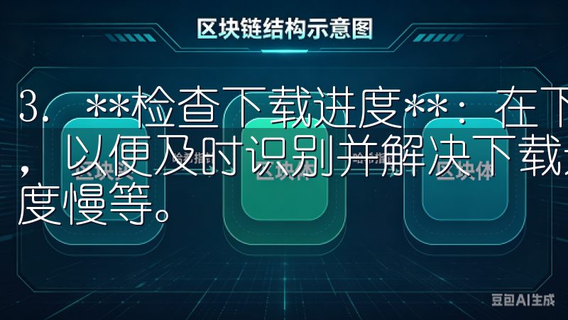 3. **检查下载进度**：在下载过程中，时刻关注进度条，以便及时识别并解决下载过程中可能出现的问题，如断网、速度慢等。