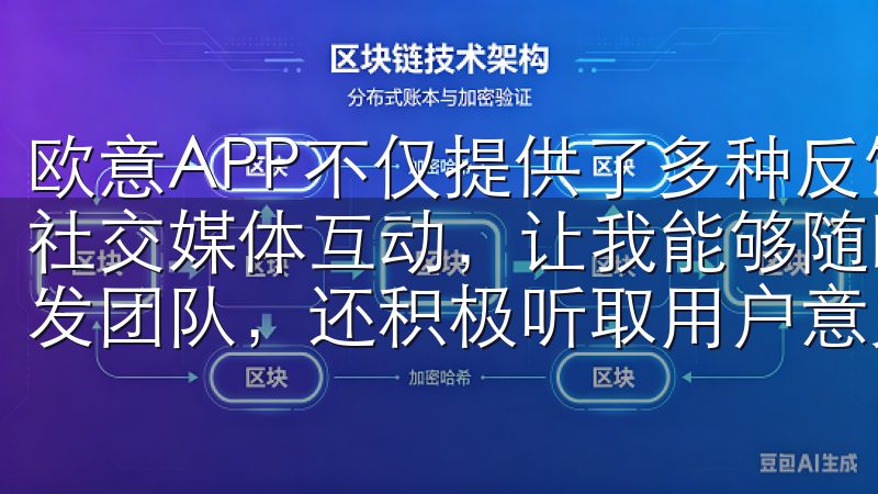 欧意APP不仅提供了多种反馈渠道，如在线客服、邮件反馈和社交媒体互动，让我能够随时将自己的使用体验和建议反馈给开发团队，还积极听取用户意见，不断优化和改进应用功能。