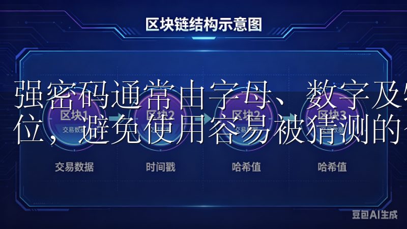 强密码通常由字母、数字及特殊字符组合而成，且长度至少要8位，避免使用容易被猜测的个人信息。