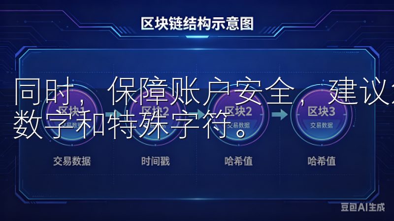 同时，保障账户安全，建议您使用复杂的密码组合，包含字母、数字和特殊字符。