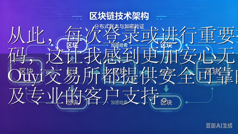 从此，每次登录或进行重要操作时，我都需要输入这个动态验证码，这让我感到更加安心无论您是新手还是经验丰富的投资者，Ouyi交易所都提供安全可靠的交易环境、丰富的投资选项以及专业的客户支持。