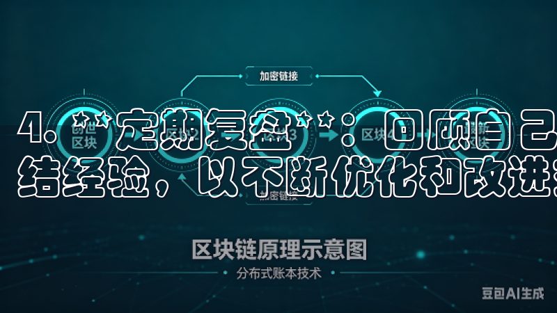 4. **定期复盘**：回顾自己的交易记录，分析得失，总结经验，以不断优化和改进交易策略。