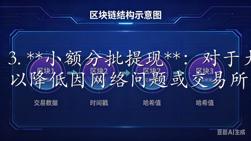 3. **小额分批提现**：对于大额提现，建议分批进行，以降低因网络问题或交易所维护而造成的风险。
