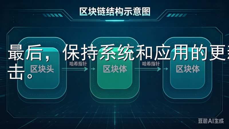 最后，保持系统和应用的更新，及时修补安全漏洞，防止黑客攻击。