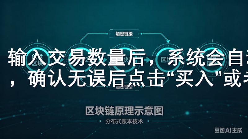 输入交易数量后，系统会自动计算出你需要支付的金额和手续费，确认无误后点击“买入”或者“卖出”进行交易。