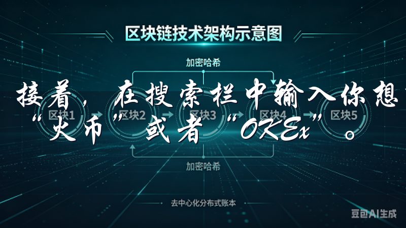 接着，在搜索栏中输入你想下载的交易所名称，比如“币安”、“火币”或者“OKEx”。