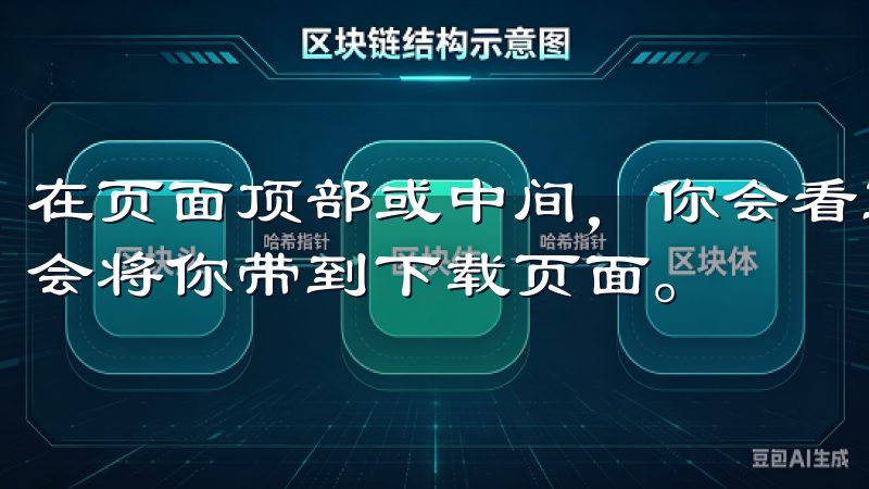 在页面顶部或中间，你会看到一个明显的“下载”按钮，点击它会将你带到下载页面。