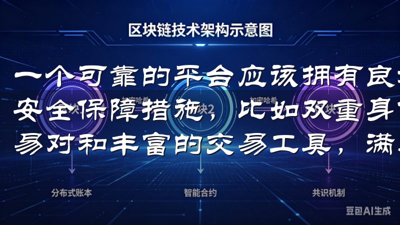 一个可靠的平台应该拥有良好的市场声誉，并且能够提供先进的安全保障措施，比如双重身份验证和资产保险等平台支持多种交易对和丰富的交易工具，满足不同投资者的需求。