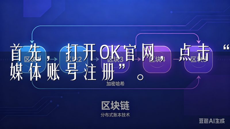 首先，打开OK官网，点击“注册”按钮，然后选择“使用社交媒体账号注册”。