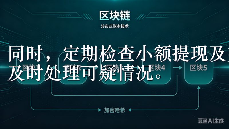同时，定期检查小额提现及交易记录，确保账户没有异常活动，及时处理可疑情况。