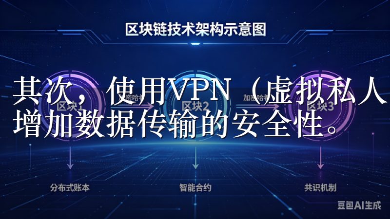 其次，使用VPN（虚拟私人网络）进行数据传输，可以有效地增加数据传输的安全性。