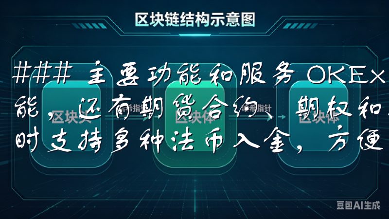 ### 主要功能和服务 OKEx不仅提供基础的现货交易功能，还有期货合约、期权和杠杆交易等多种衍生品交易选项，同时支持多种法币入金，方便用户灵活操作。