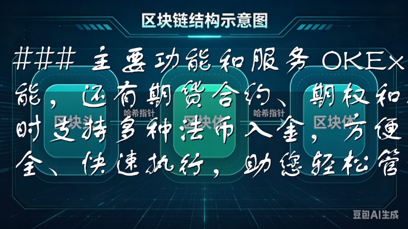 ### 主要功能和服务 OKEx不仅提供基础的现货交易功能，还有期货合约、期权和杠杆交易等多种衍生品交易选项，同时支持多种法币入金，方便用户灵活操作我们的平台确保交易安全、快速执行，助您轻松管理数字资产。