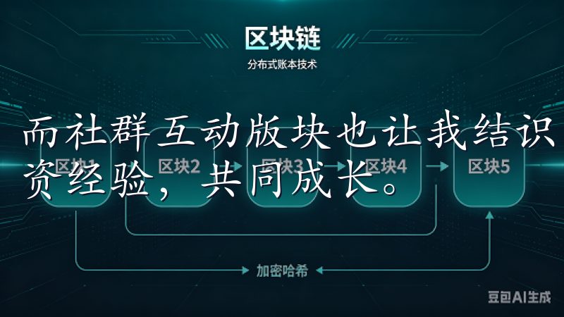 而社群互动版块也让我结识了许多志同道合的朋友，彼此分享投资经验，共同成长。