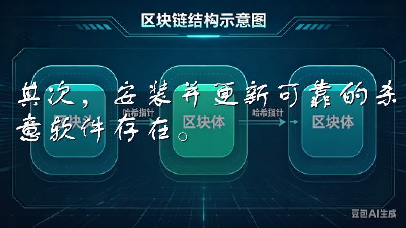 其次，安装并更新可靠的杀毒软件，定期扫描设备，确保没有恶意软件存在。