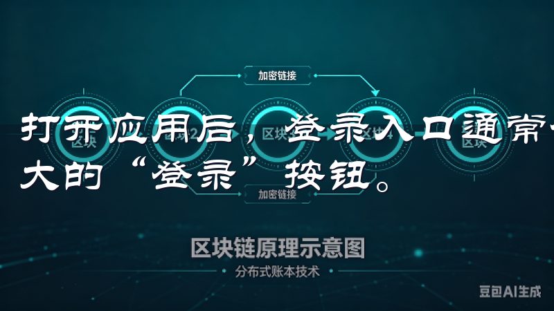打开应用后，登录入口通常会在首页的显眼位置，通常是一个大大的“登录”按钮。