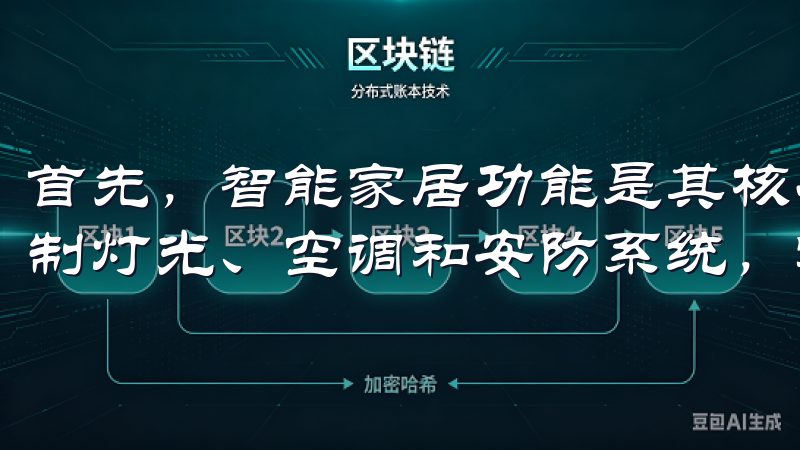首先，智能家居功能是其核心亮点，用户可以通过APP远程控制灯光、空调和安防系统，实现智能化生活。