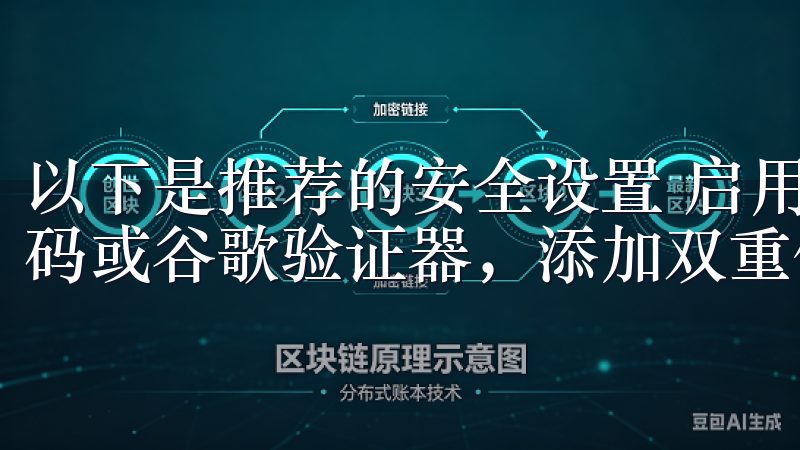 以下是推荐的安全设置 启用二步验证（2FA）使用手机验证码或谷歌验证器，添加双重保护。