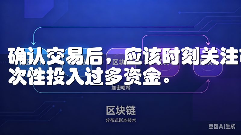 确认交易后，应该时刻关注市场动态，做好风险管理，且不要一次性投入过多资金。