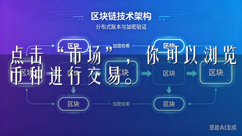 点击“市场”，你可以浏览所有可交易的币种，选择你感兴趣的币种进行交易。