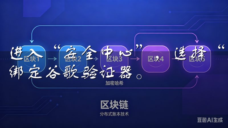 进入“安全中心”，选择“启用谷歌验证器”，按照提示下载并绑定谷歌验证器。
