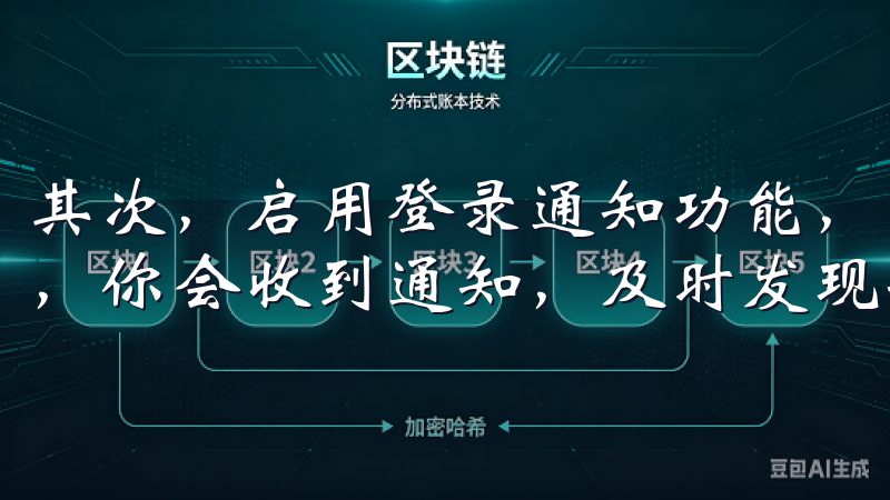 其次，启用登录通知功能，这样每当有新的设备登录你的账户时，你会收到通知，及时发现异常登录。