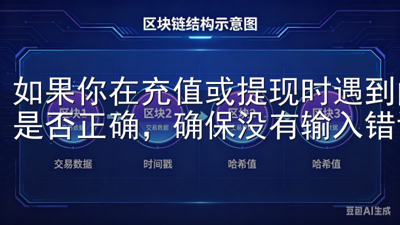 如果你在充值或提现时遇到问题，首先检查充值地址或提现地址是否正确，确保没有输入错误。