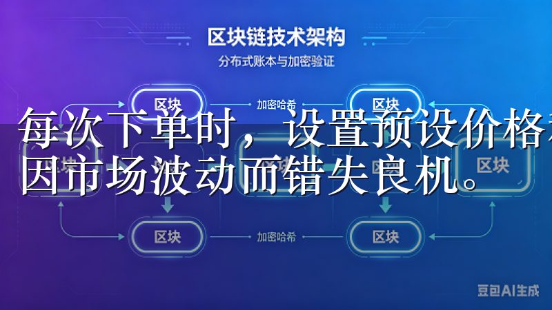 每次下单时，设置预设价格和数量，可以让交易更加高效，避免因市场波动而错失良机。
