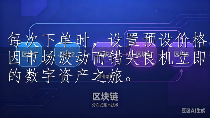 每次下单时，设置预设价格和数量，可以让交易更加高效，避免因市场波动而错失良机立即注册，体验卓越的交易体验，开启您的数字资产之旅。