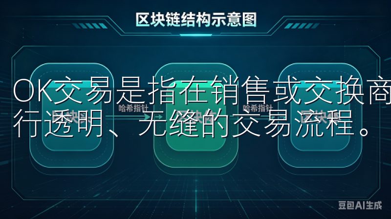 OK交易是指在销售或交换商品、服务时，双方通过在线平台进行透明、无缝的交易流程。
