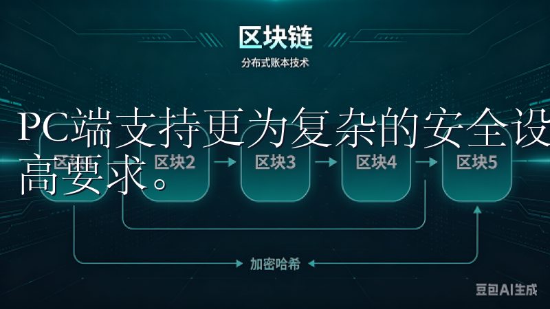 PC端支持更为复杂的安全设置，满足高端用户对账户安全的更高要求。