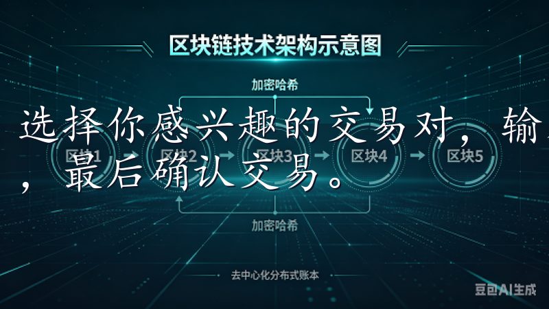 选择你感兴趣的交易对，输入交易数量，并设置买入或卖出价格，最后确认交易。
