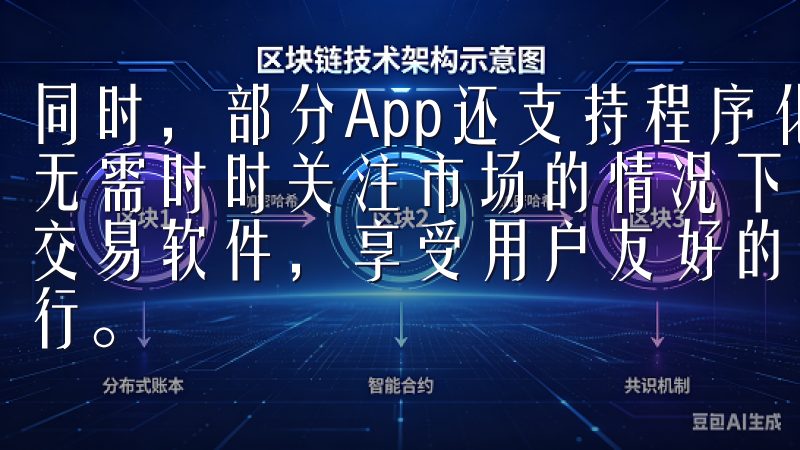 同时，部分App还支持程序化交易和自动化策略，使用户能够无需时时关注市场的情况下，实现智能化的交易操作下载我们的交易软件，享受用户友好的界面、实时行情分析和高效的交易执行。