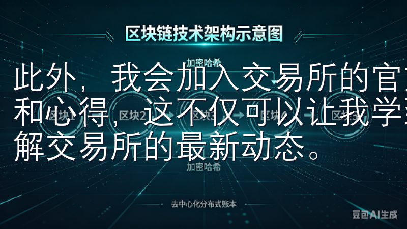此外，我会加入交易所的官方社群或论坛，与其他用户交流经验和心得，这不仅可以让我学到更多的交易技巧，还能让我及时了解交易所的最新动态。