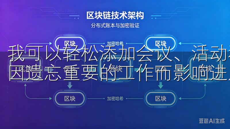 我可以轻松添加会议、活动和重要事项，并设置提醒功能，避免因遗忘重要的工作而影响进度。