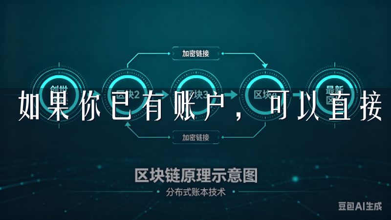 如果你已有账户，可以直接登录。