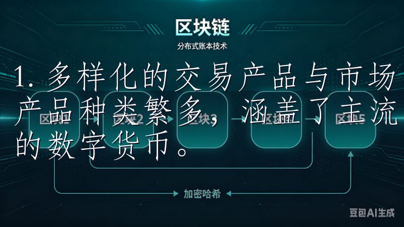 1. 多样化的交易产品与市场 OK交易所APP提供的交易产品种类繁多，涵盖了主流的比特币、以太坊等，以及众多小众的数字货币。